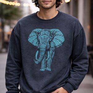 Riot Society Elephant Crewneck Sweatshirt